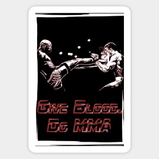 Fasbytes motivation MMA UFC inspired 'Give Blood, Do MMA' black slogan p1 Sticker